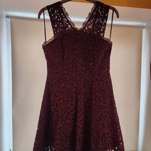 Dynamite size M cocktail mini lacey dress in deep Purple